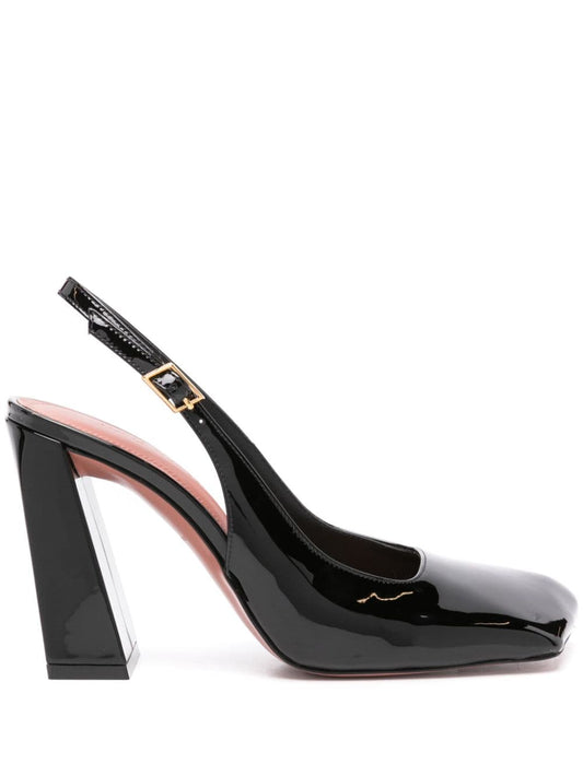 Charlotte sling patent pumps