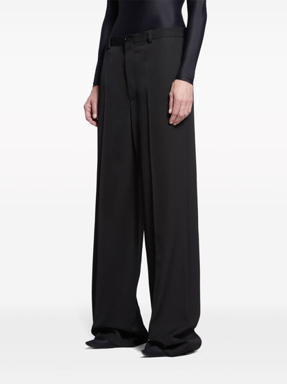 Wool regular fit trousers