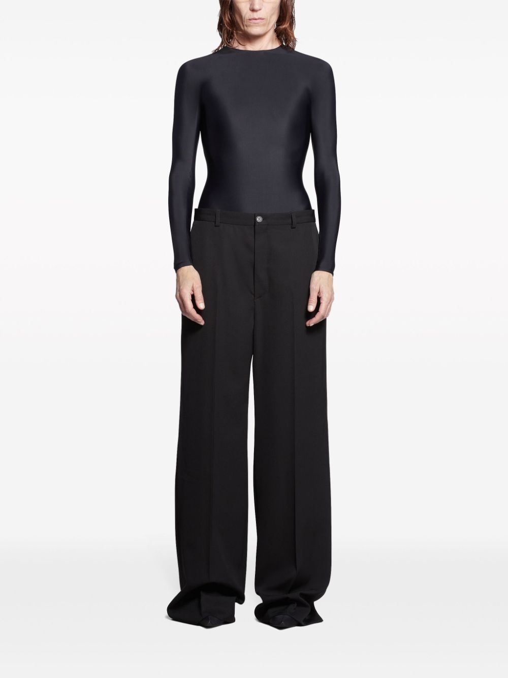 Wool regular fit trousers