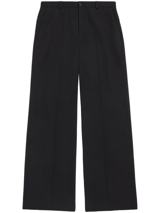 Wool regular fit trousers