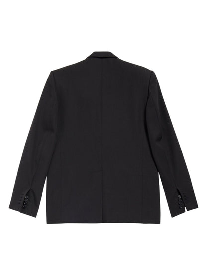 Wool single-breasted blazer jacket