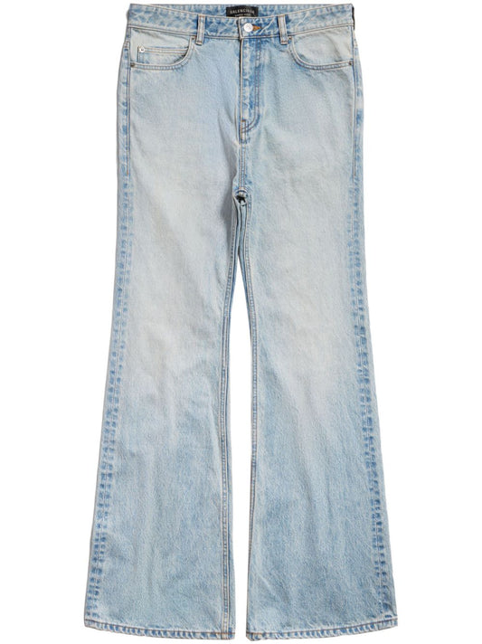 Flared denim jeans