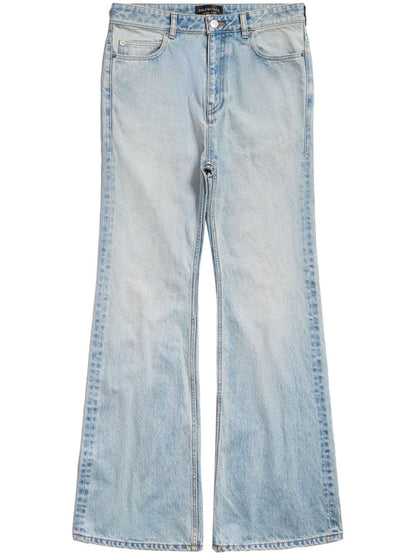 Flared denim jeans