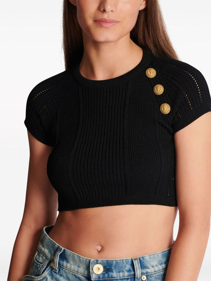 Knitted cropped top