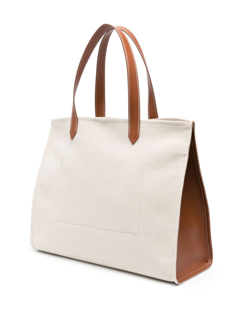 B-army medium canvas and leather trims tote bag