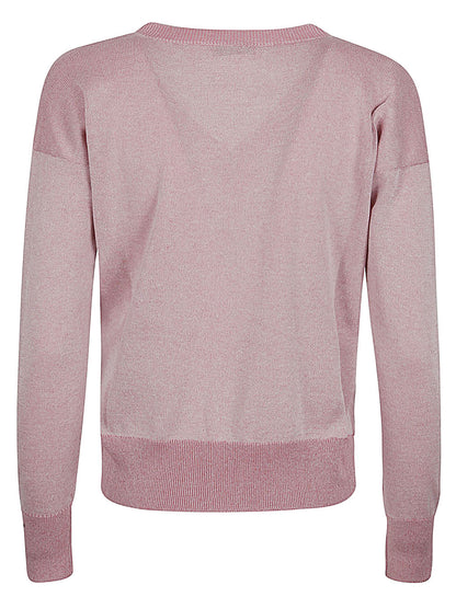 Cotton blend v-neck sweater