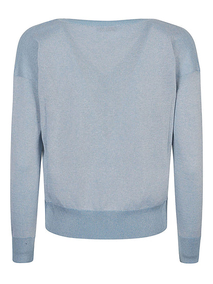 Cotton blend v-neck sweater