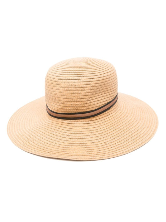 Giselle straw wide-brim hat