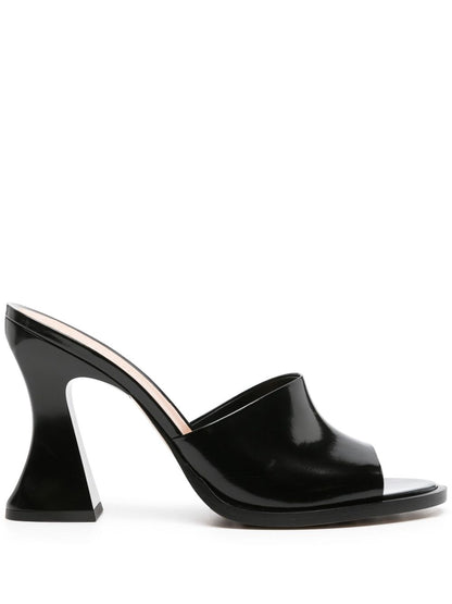 Cha-cha patent leather mules