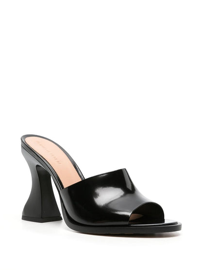 Cha-cha patent leather mules