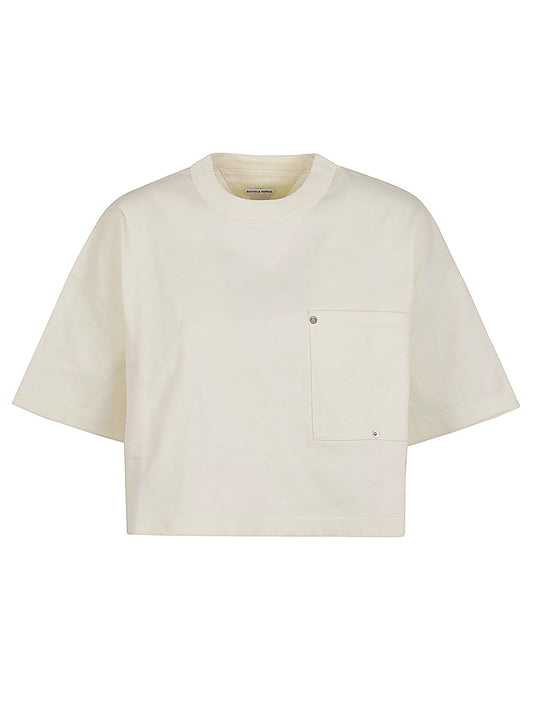 Cropped cotton t-shirt