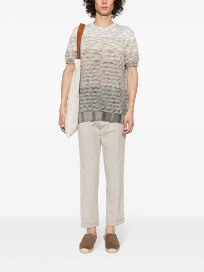 Linen and cotton blend trousers