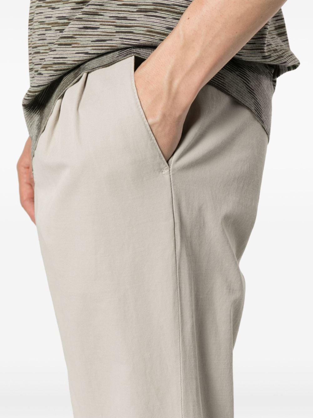 Linen and cotton blend trousers