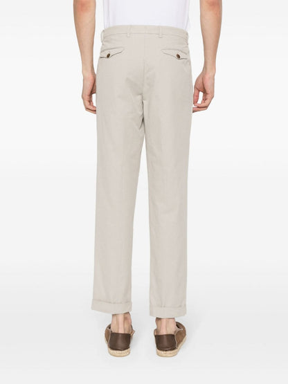 Linen and cotton blend trousers