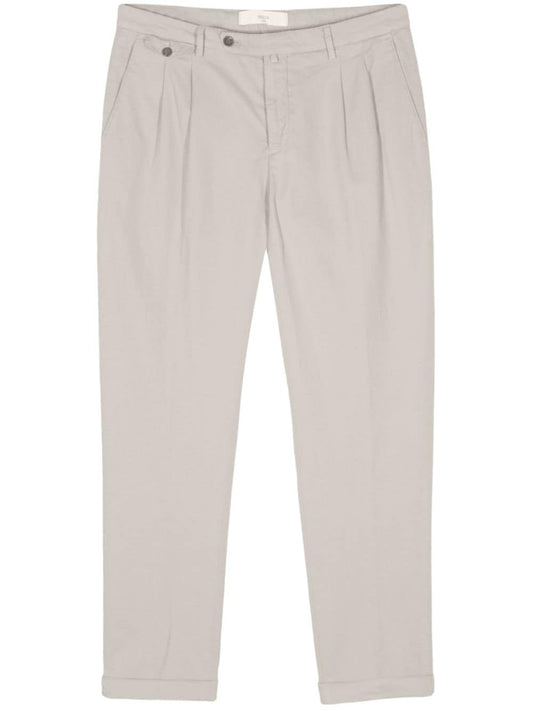 Linen and cotton blend trousers