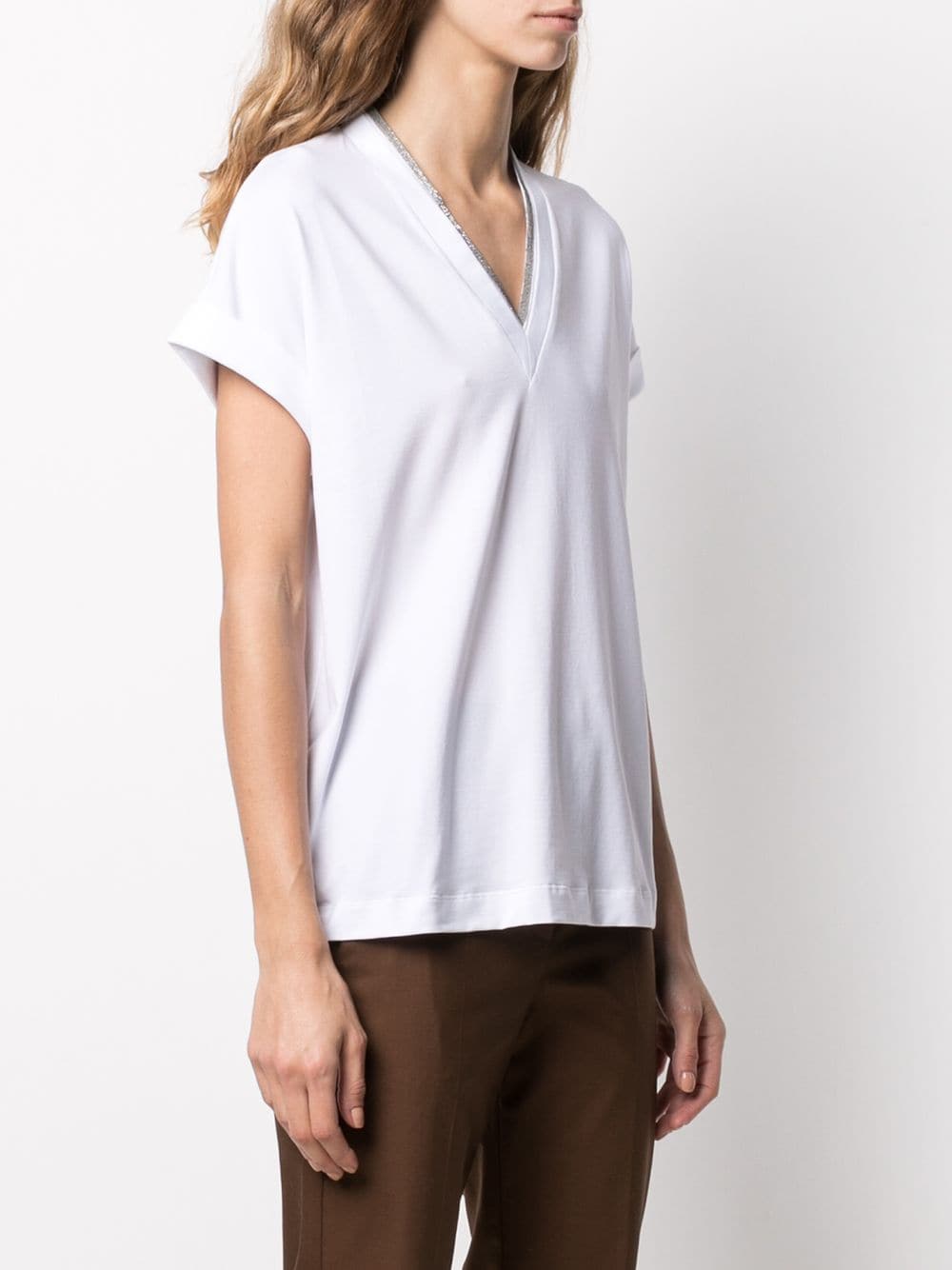 V-neck cotton t-shirt