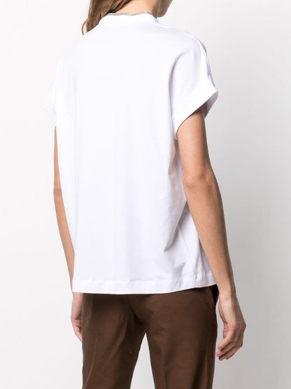 V-neck cotton t-shirt