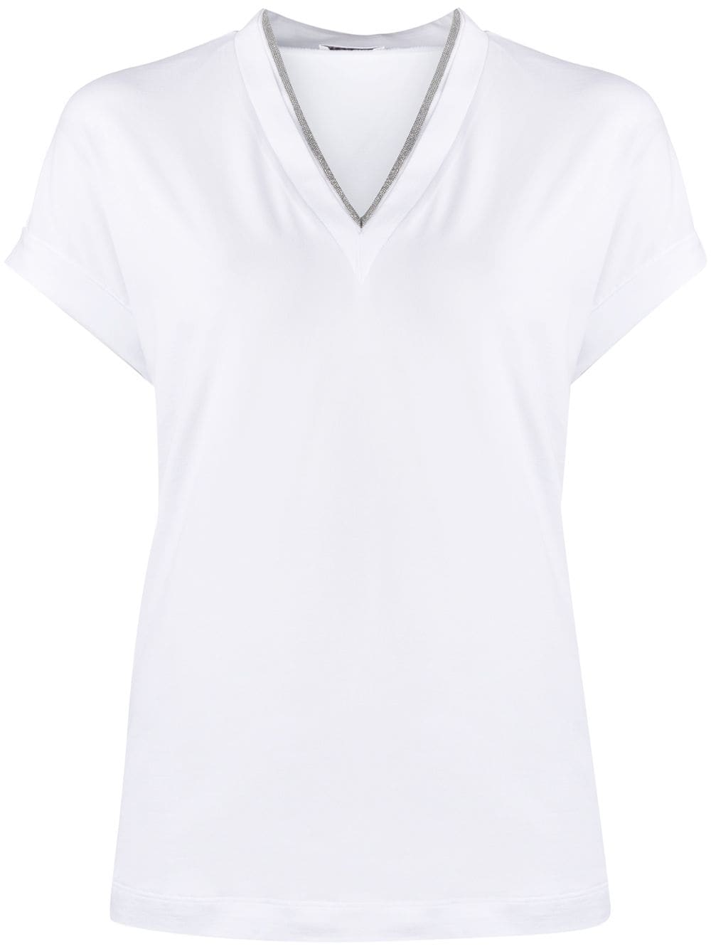 V-neck cotton t-shirt