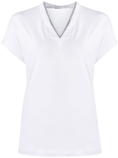 V-neck cotton t-shirt