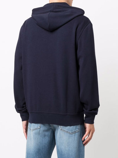 Cotton zipped hoodie