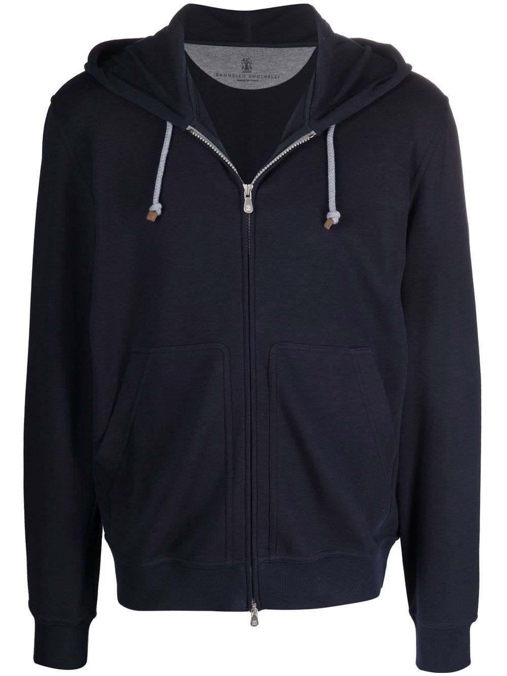 Cotton zipped hoodie