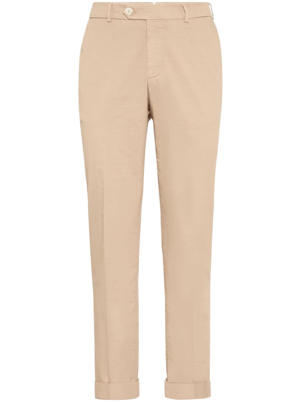 Italian fit cotton trousers