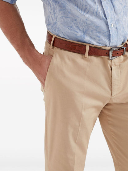 Italian fit cotton trousers