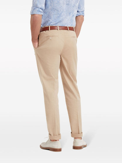 Italian fit cotton trousers