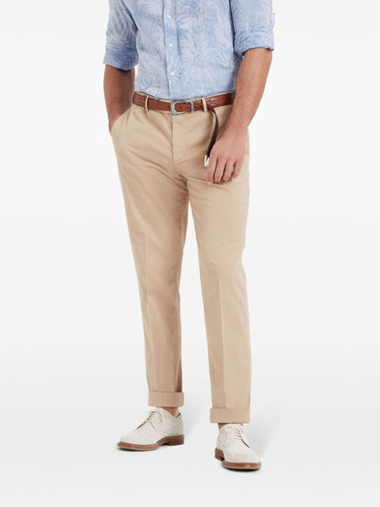 Italian fit cotton trousers