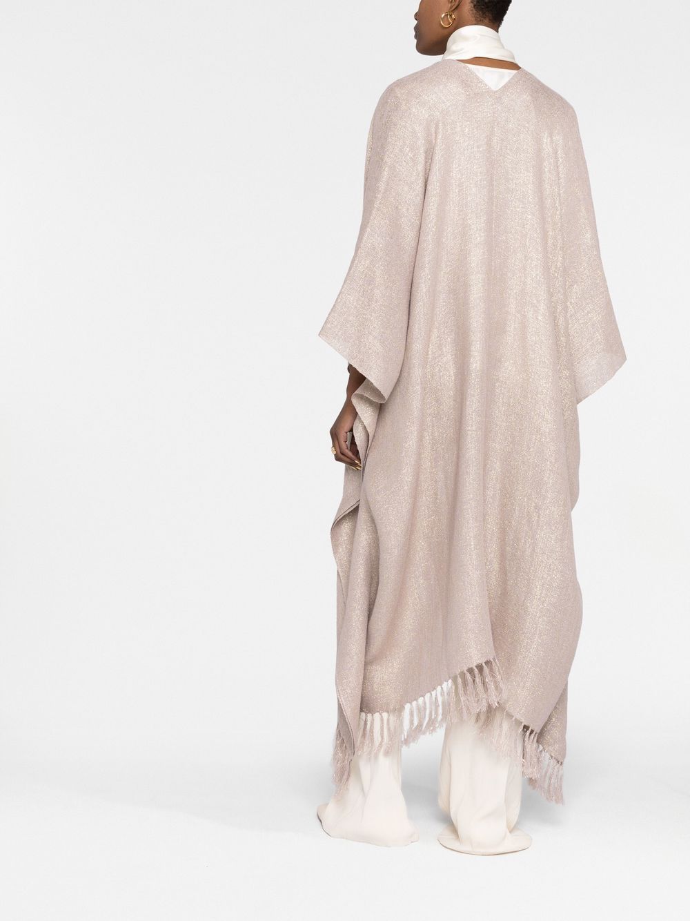 Linen blend cape