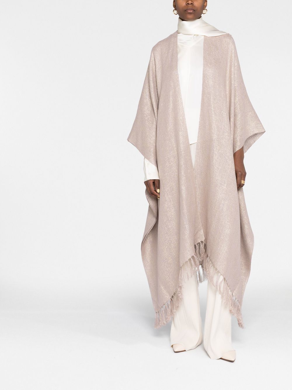 Linen blend cape