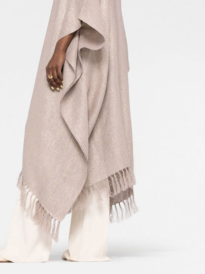 Linen blend cape