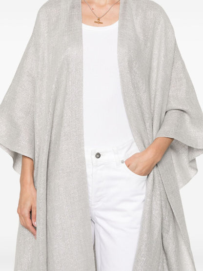 Linen blend poncho