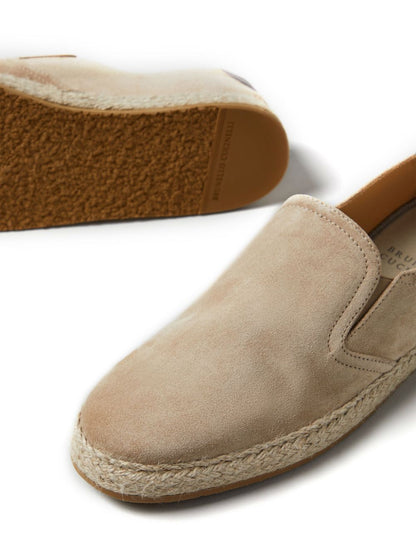 Suede leather slip-on