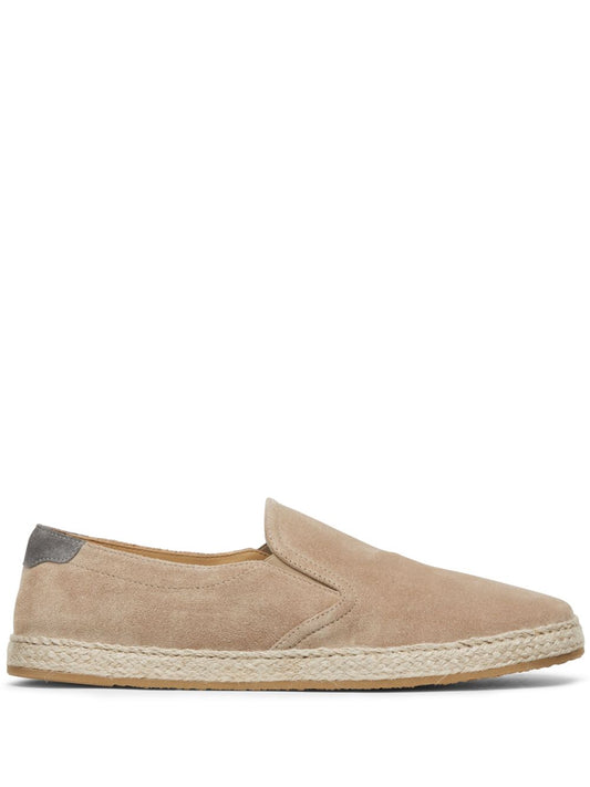 Suede leather slip-on