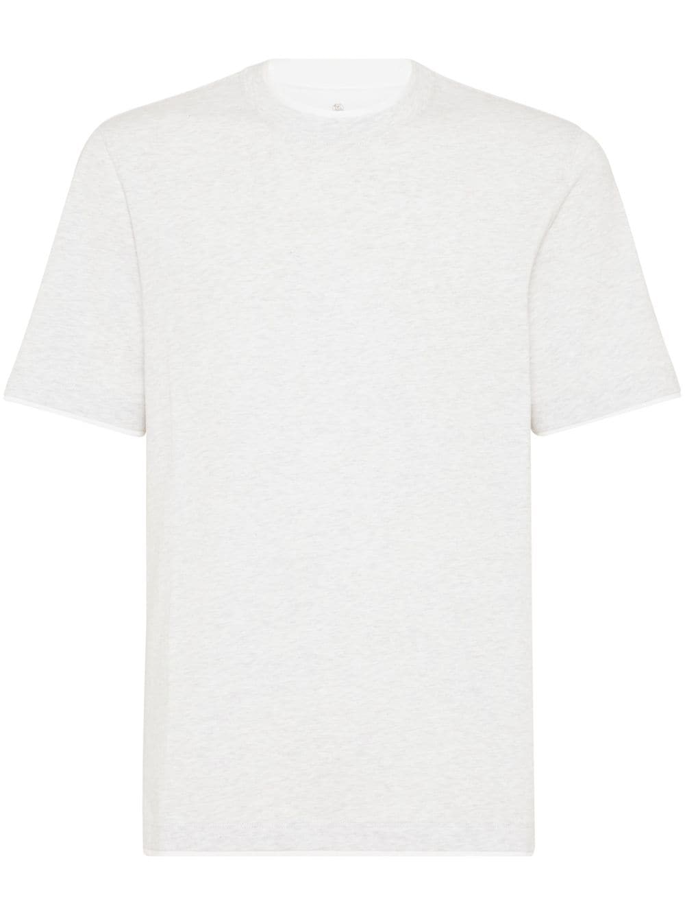 Faux layering cotton t-shirt