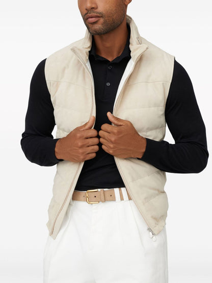 Suede down waistcoat