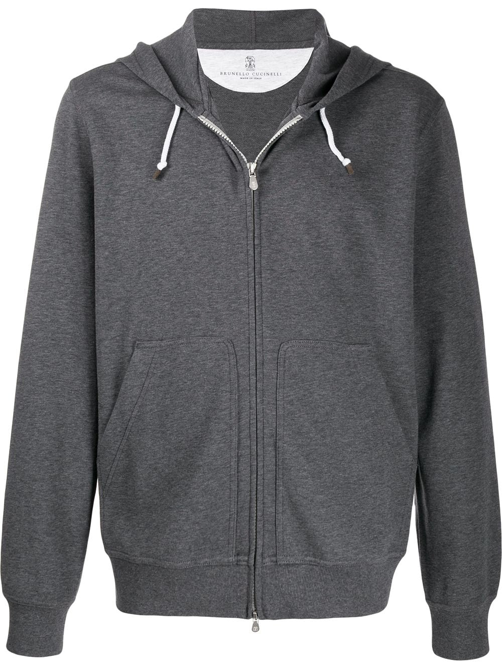 Cotton zipped hoodie