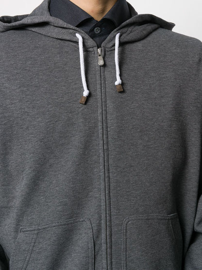 Cotton zipped hoodie