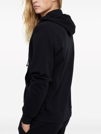 Cotton zipped hoodie