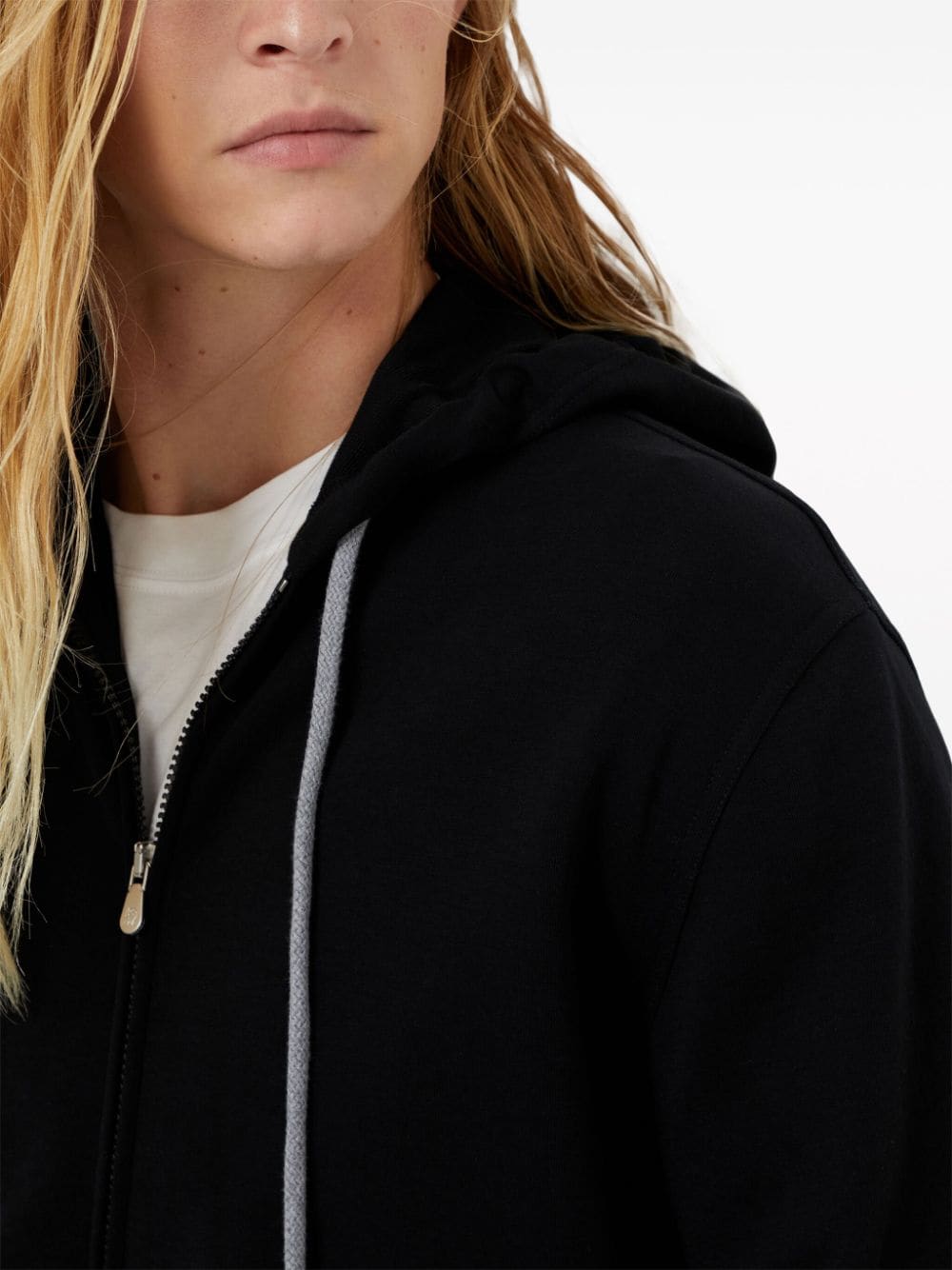 Cotton zipped hoodie