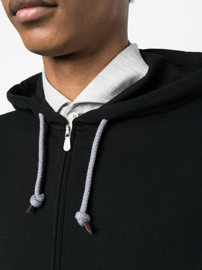 Sleeveless zipped hoodie