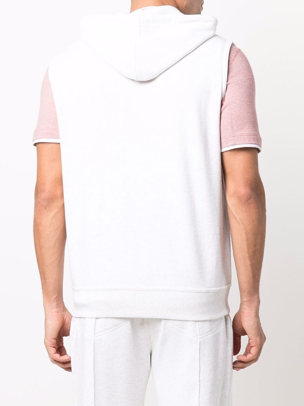 Sleeveless cotton hoodie