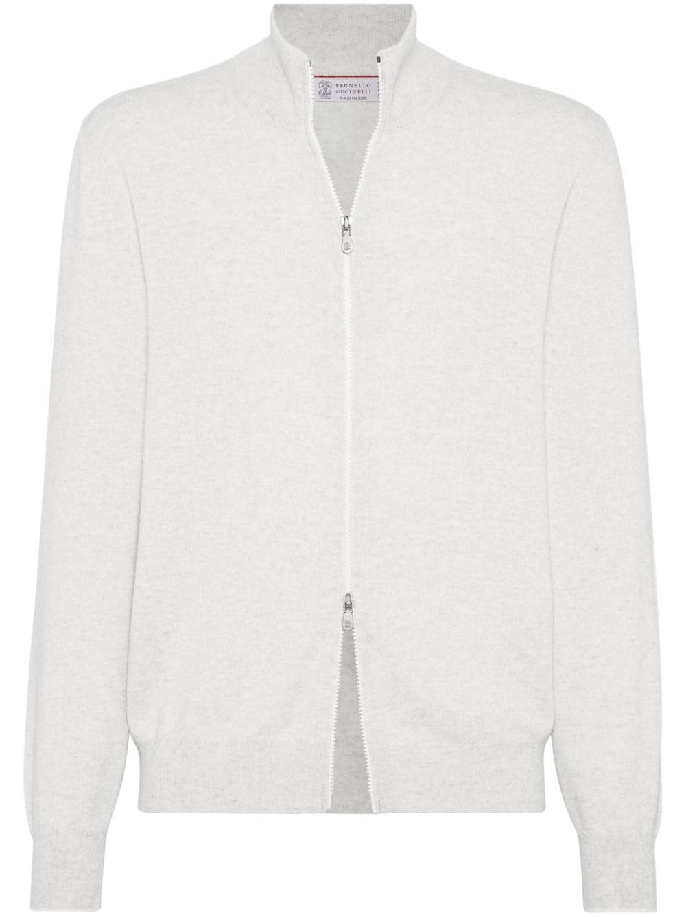 Cashmere zipped cardigan