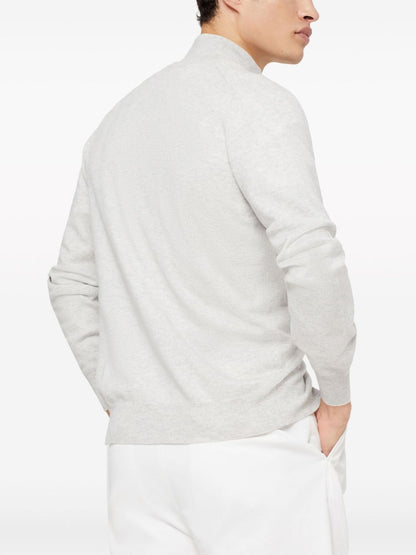 Cashmere zipped cardigan