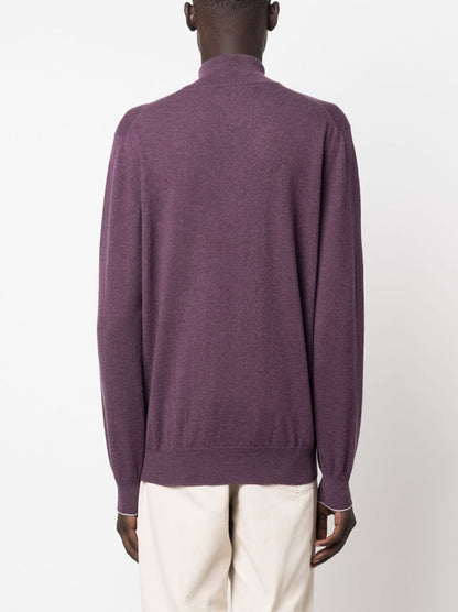 Cashmere high neck sweater