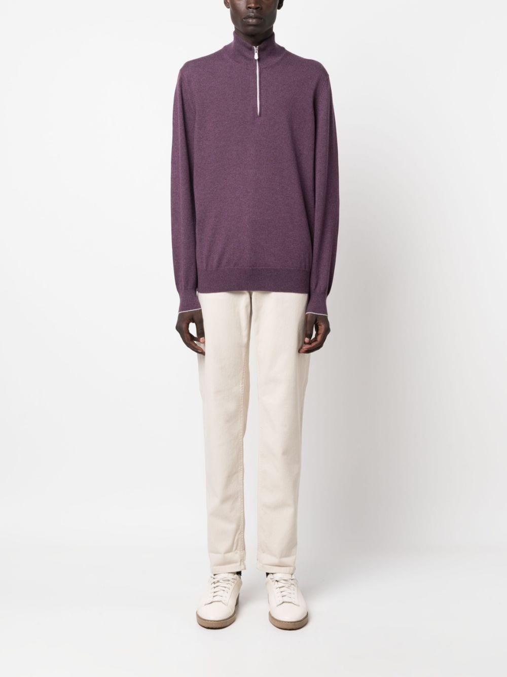 Cashmere high neck sweater