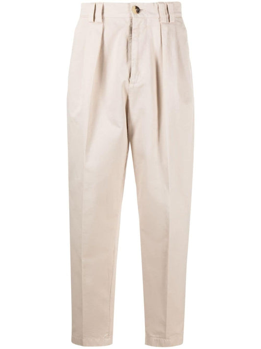 Cotton relaxed fit trousers