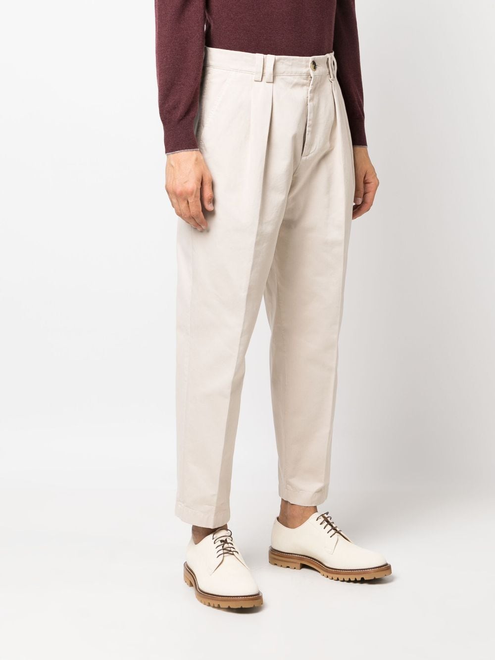 Cotton relaxed fit trousers