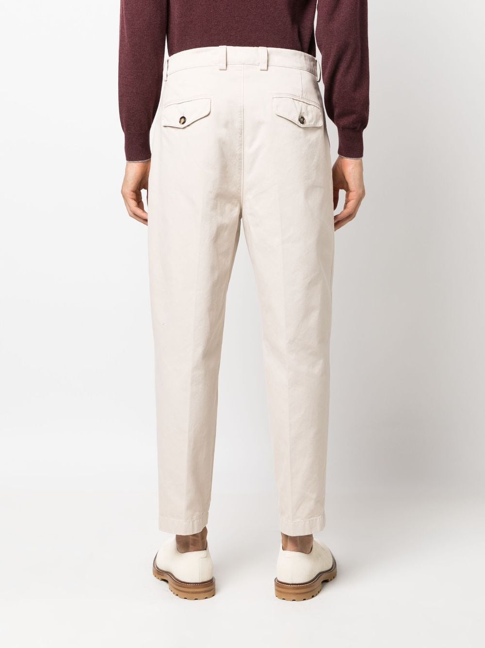 Cotton relaxed fit trousers